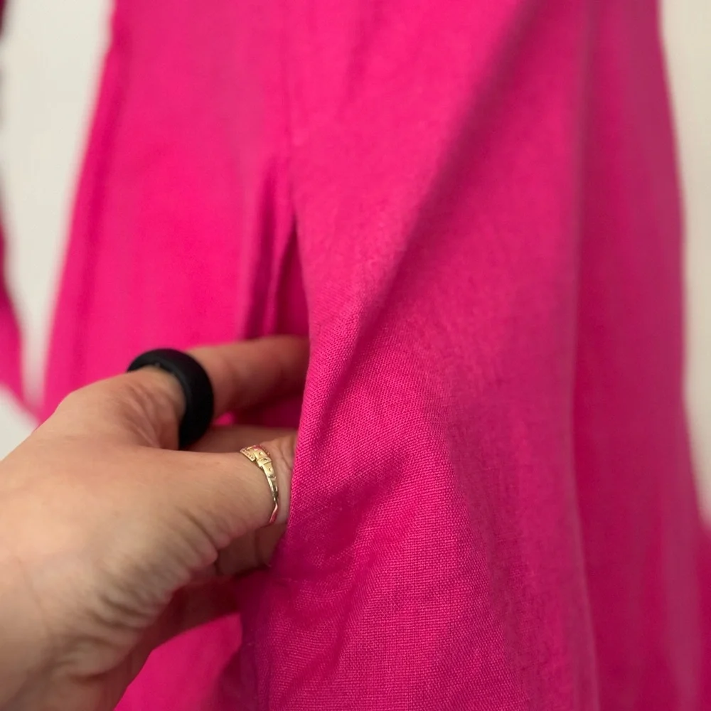 Free People Vibrant Pink Smocked Dress Size XS - Picture 3 of 12